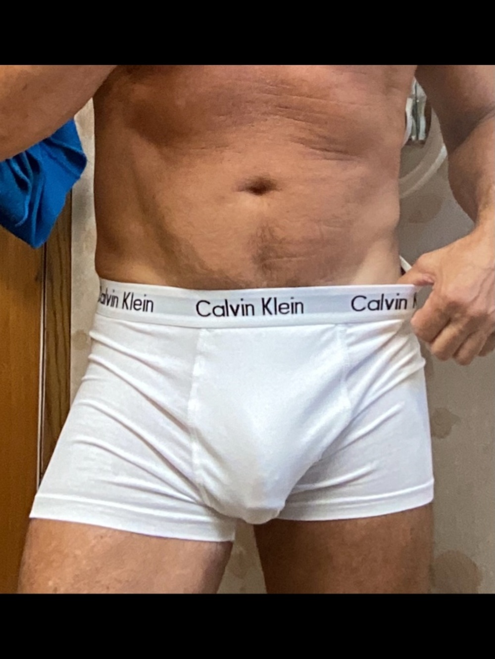 Calvin Klein, white trunks , medium